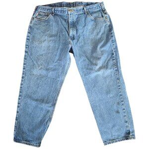 Carhartt Men's Relaxed Fit Blue Denim Jeans B17 DST 42x28 100% Cotton